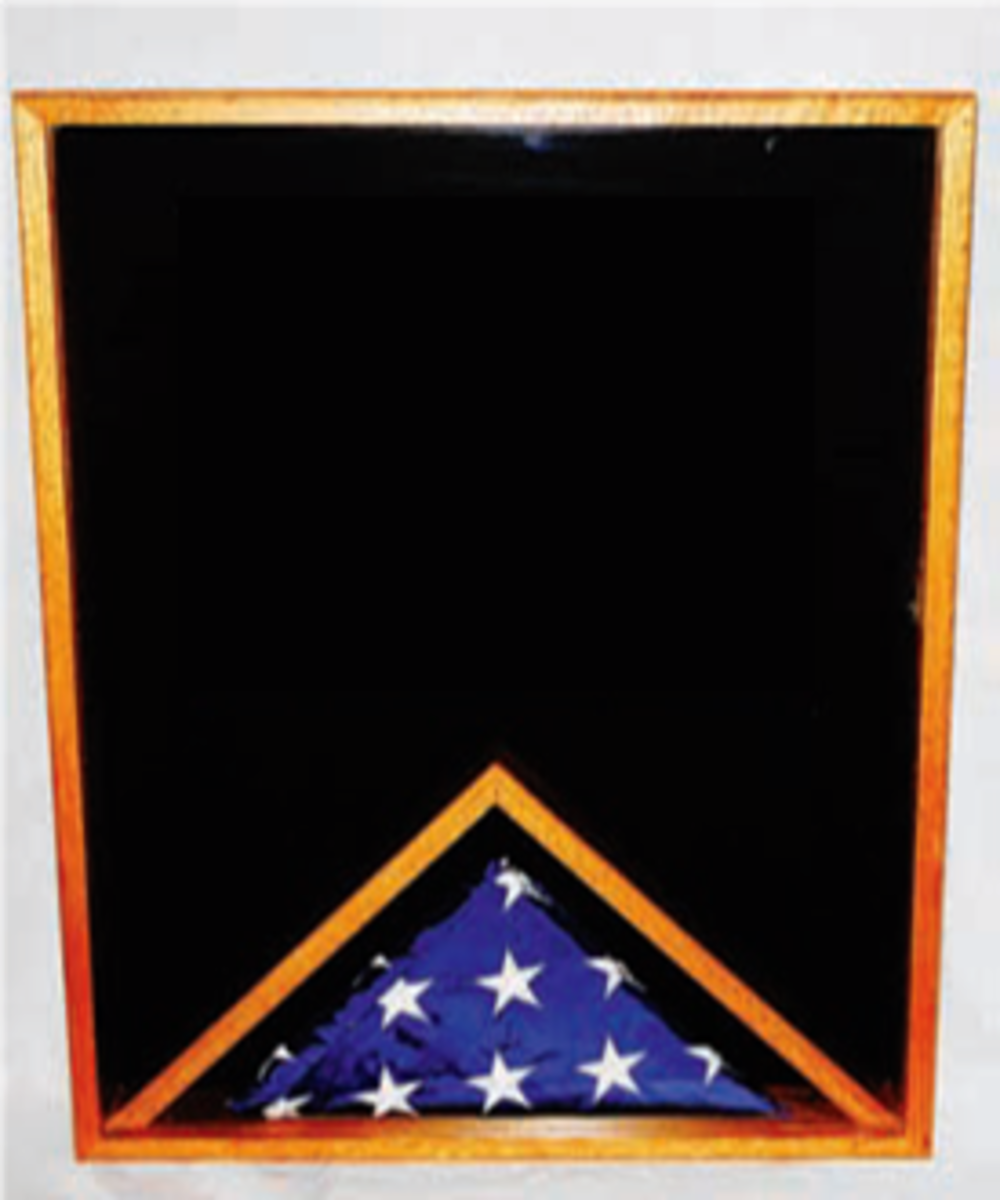 Military Memorial Flag Medal and Certificate Display Case.