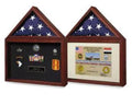 Flag plus certificate display case,Cherry case with 3'X5' flag