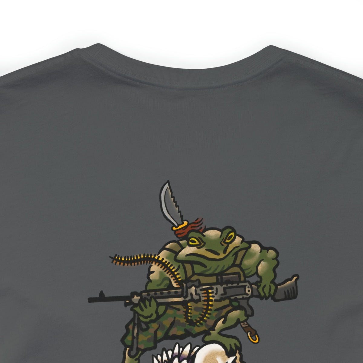 240 Machine Gun Frog - Back Print - Short Sleeve Tee