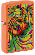 Zippo Lady in Swirls Design, Orange Matte Lighter #48580