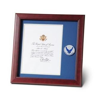 Air Force Medallion,Memorial Certificate Frame Small Aim High Air Force Medallion.