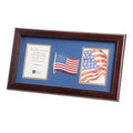 American Flag Medallion Patriotic Double Picture Frame