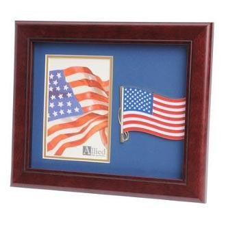 EMS Frame 4 x 6 EMS Medallion Double Picture Mahogany Frame