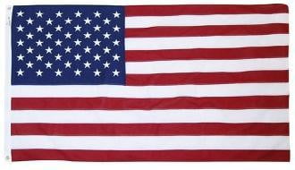 American Flag 5ft x 9.5ft Cotton by Valley Forge, Memorial of US forces.