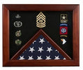 Federal Flag Display Case Bracket on back for hanging