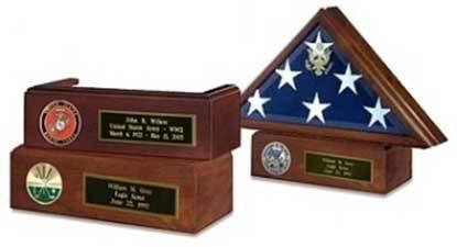 Flags Connections Veteran Flag Case and Pedestal With Medallion