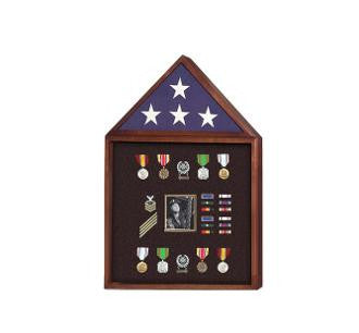 Flag and Badge display cases, Flag and Photo Frame - Oak