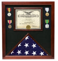 Police Medal and Flag Display Case.