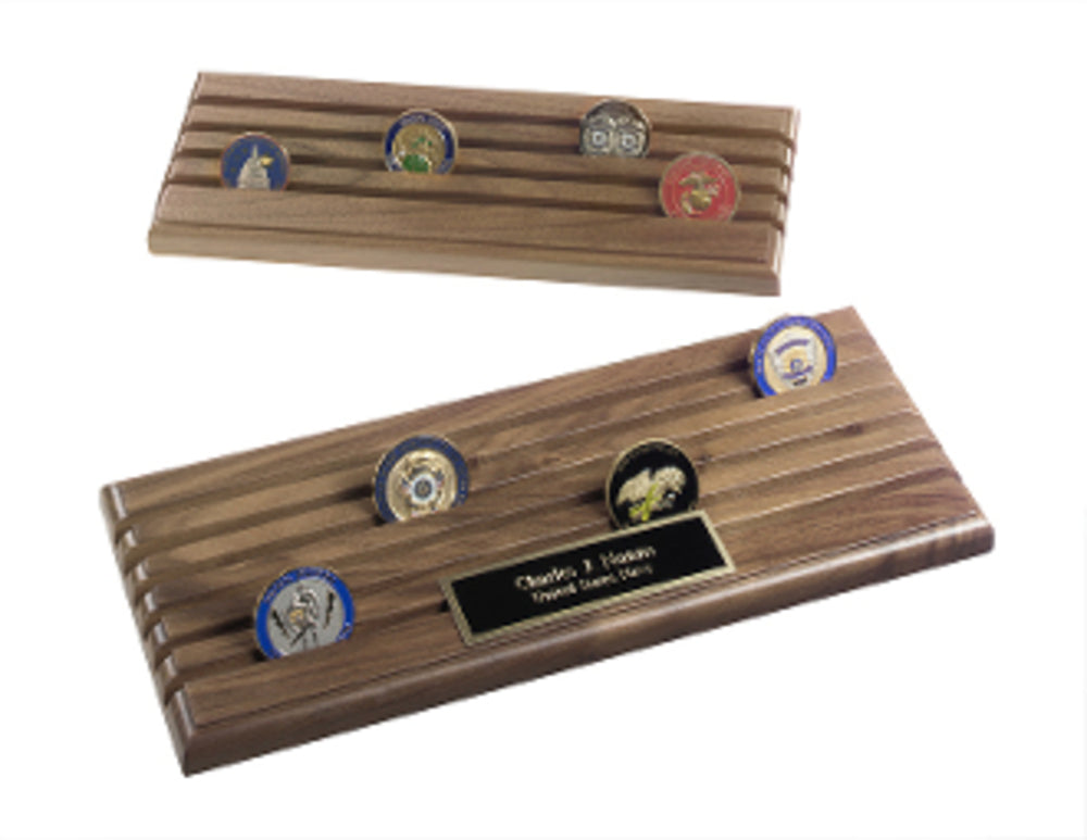 Coin Display case - 4 Row, Challenge Coin Holder, Coin Rack.