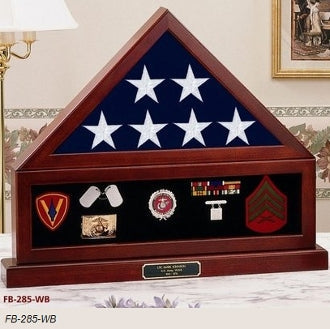 Combination Flag Display Case, Shadow Box, Flag medal and Pedestal - 3'X5'