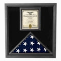 Retirement Flag Display Case - Military Retirement Gift (Black Case)