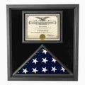 Retirement Flag Display Case - Military Retirement Gift ( Dimensions 26 1/8 x 20 3/4" x 1 9/16 )