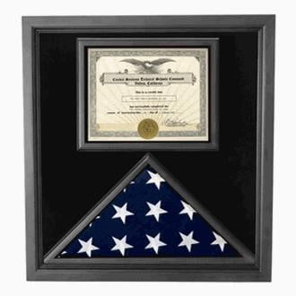 Retirement Flag Display Case - Military Retirement Gift ( Dimensions 26 1/8 x 20 3/4" x 1 9/16 )