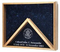 Deluxe Combo Awards Flag Display Case - Embossed Emblem