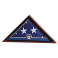 Flag Display Case with Coast Guard Medallion colored mahogany hardwood