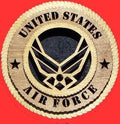 Air force Wall Tributes, USAF Handmade Wooden Craved Tribute