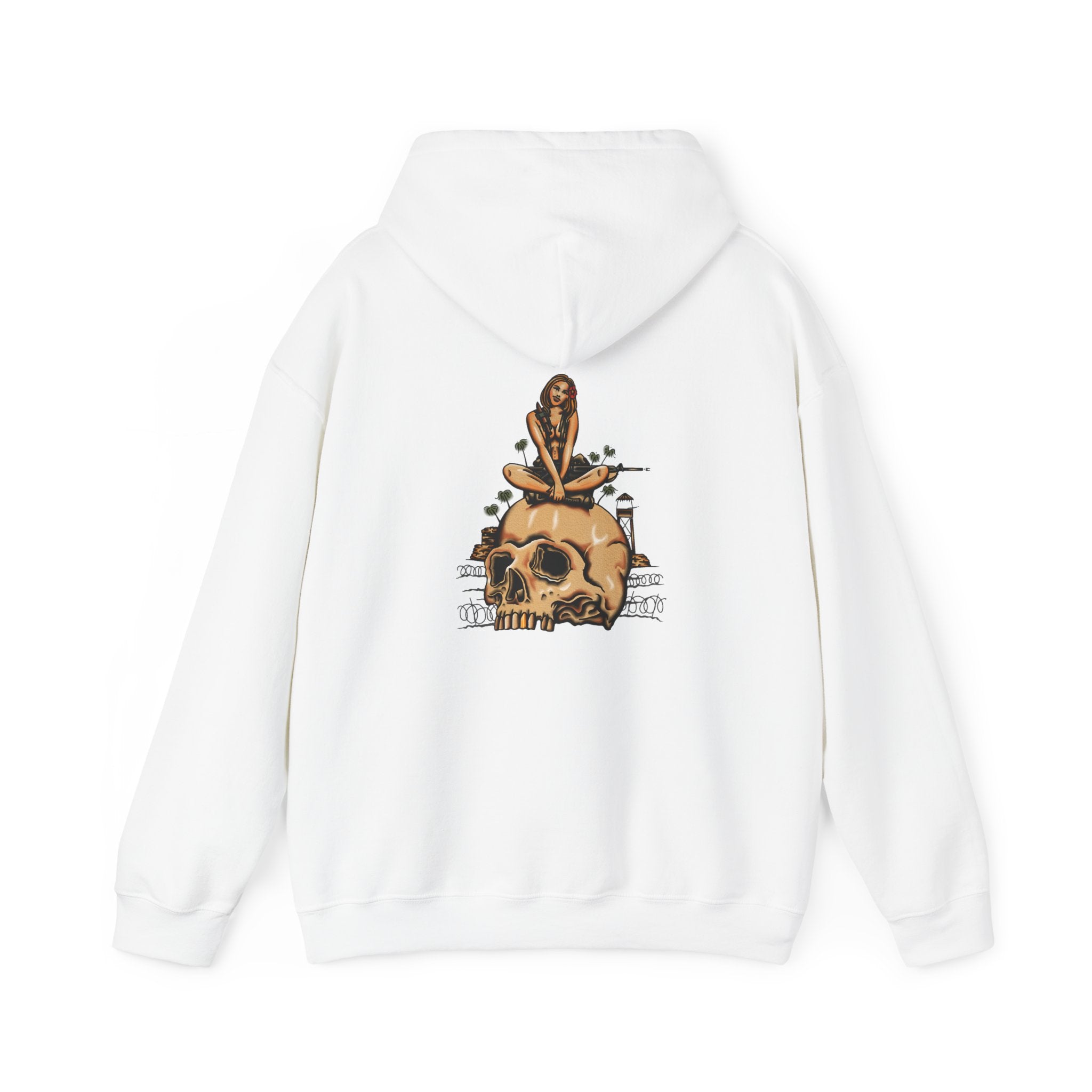 Infantry Vietnam Pin-Up On Skull - Hoodie