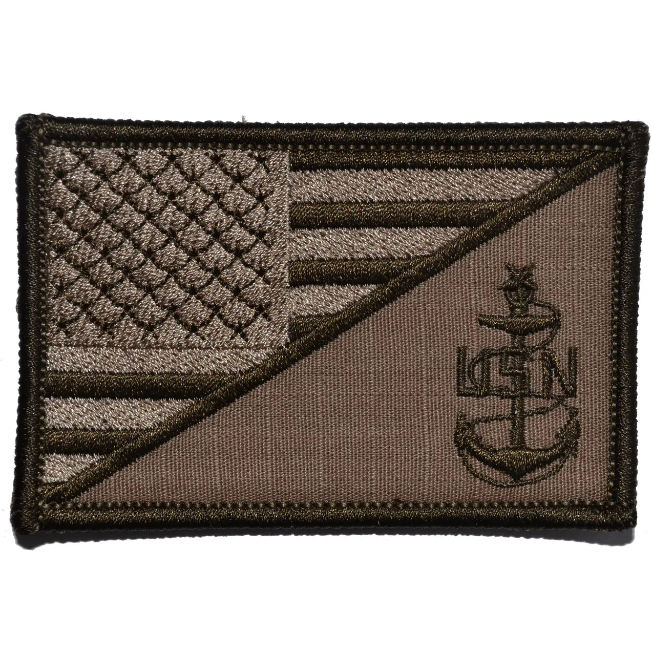 Navy SCPO Senior Chief Petty Officer USA Flag - 2.25x3.5 Patch