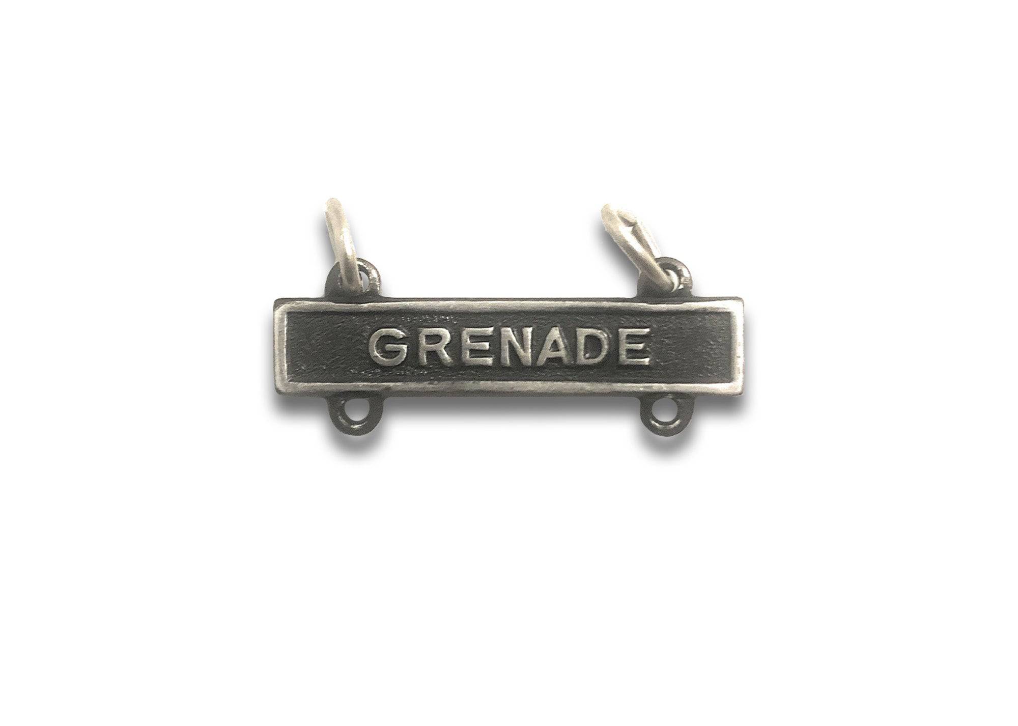 U.S. Army "Grenade" STA-BRITE® Qualification Bar Silver-OX-