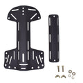 Scuba Tech Diving Low Volume Aluminum Backplate + Single Tank Adapter