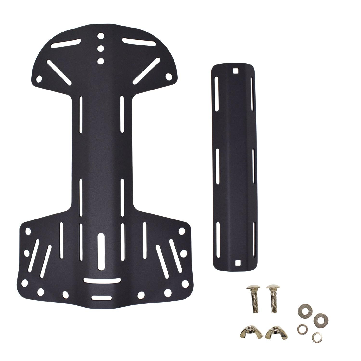 Scuba Tech Diving Low Volume Aluminum Backplate + Single Tank Adapter