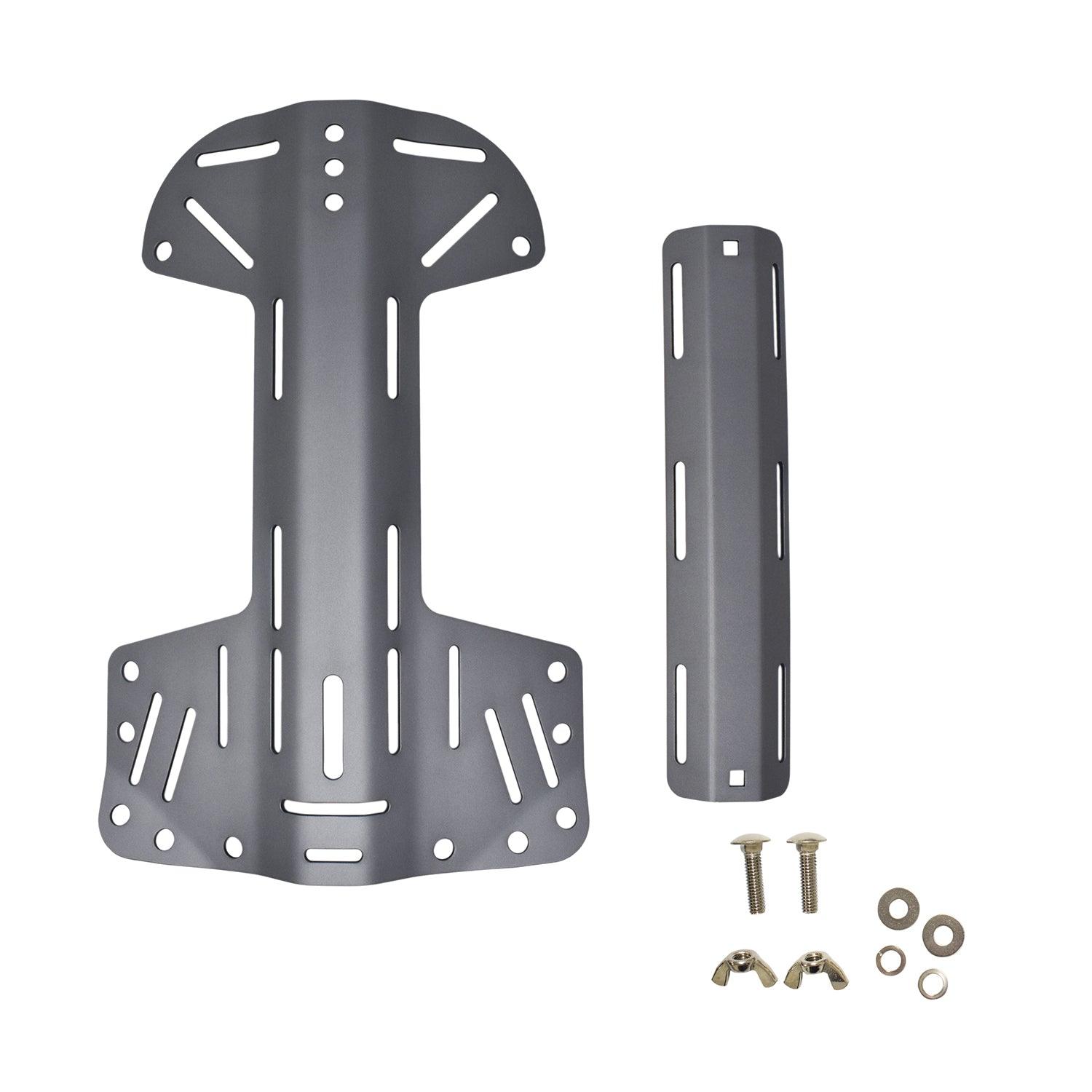 Scuba Tech Diving Low Volume Aluminum Backplate + Single Tank Adapter