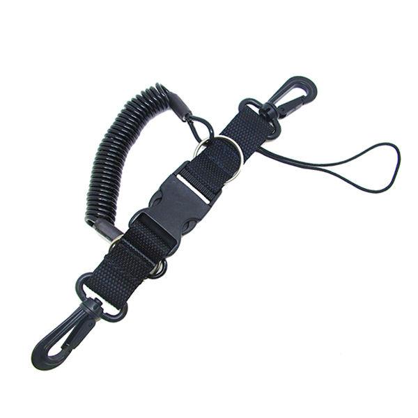 Scuba Choice Dive Snappy Coil Lanyard and Quick Release Buckle, 1.8m