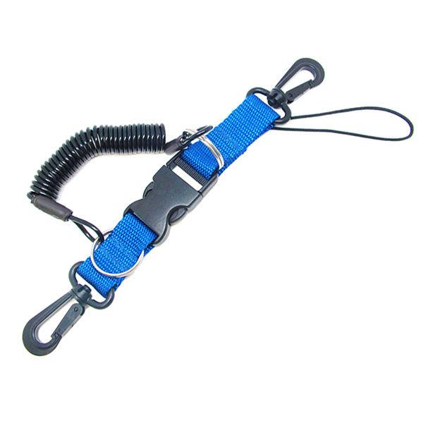 Scuba Choice Dive Snappy Coil Lanyard and Quick Release Buckle, 1.8m