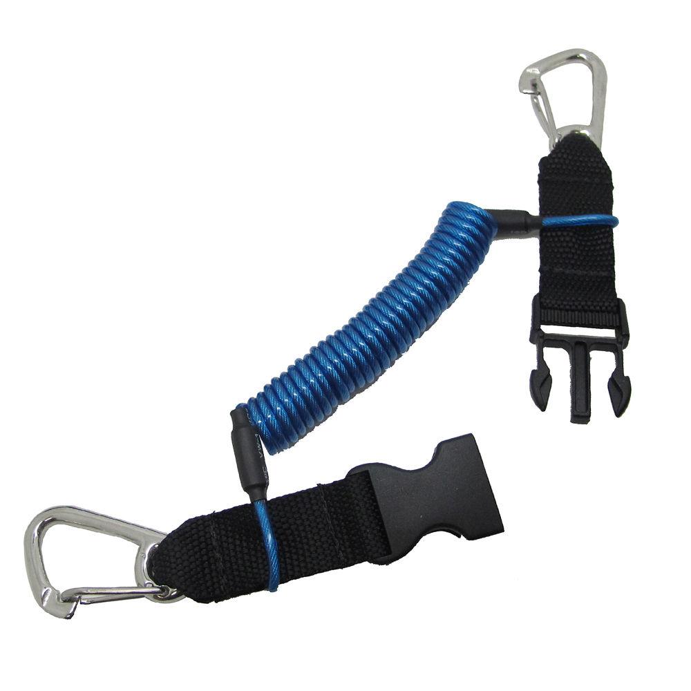 Scuba Diving Deluxe Snappy Camera Lanyard with Heavy Duty Clips, 1.8m Coil