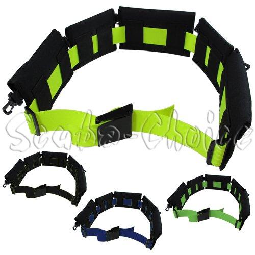Scuba BC Replaceable 5 Padded Pouch Weight Belt w/ 60" Webbing- 5lbx3 + 2lbx2