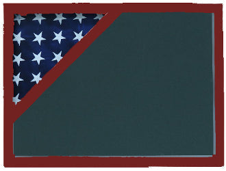 Shadow box to hold a 5’ X 9.5’ flag, Oak Finish.