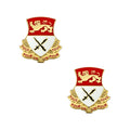 U.S. Army 15th Cav Crest "Tous Pour un Tours un pour" (pair)
