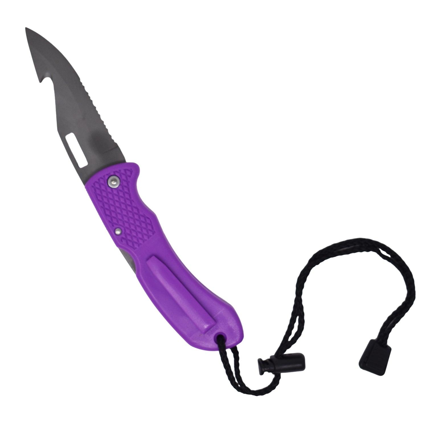 Scuba Choice Foldable Low Volume Black Blade Point Tip BCD Knife