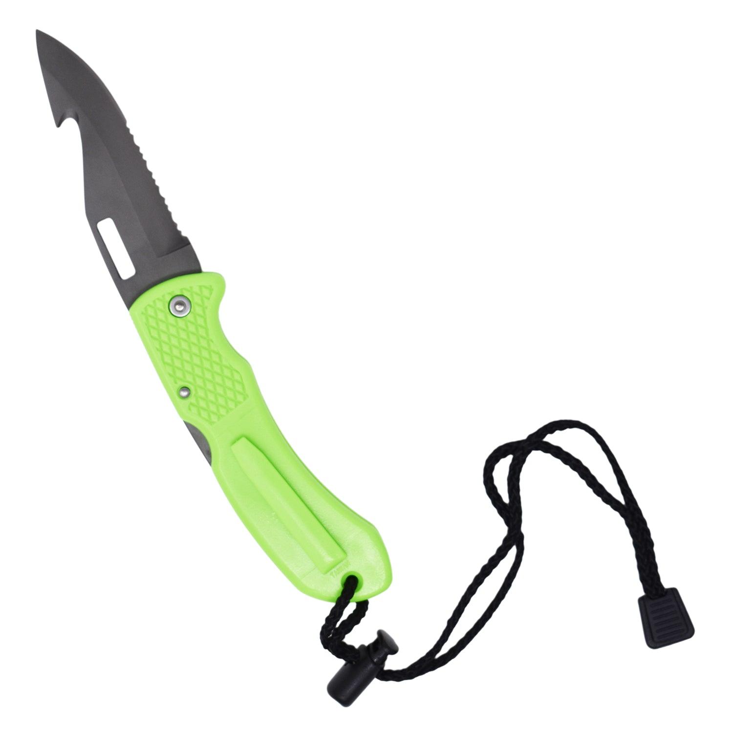 Scuba Choice Foldable Low Volume Black Blade Point Tip BCD Knife