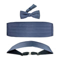 U.S. Air Force Blue Satin adjustable bow tie with band and Blue Satin Cummerbund