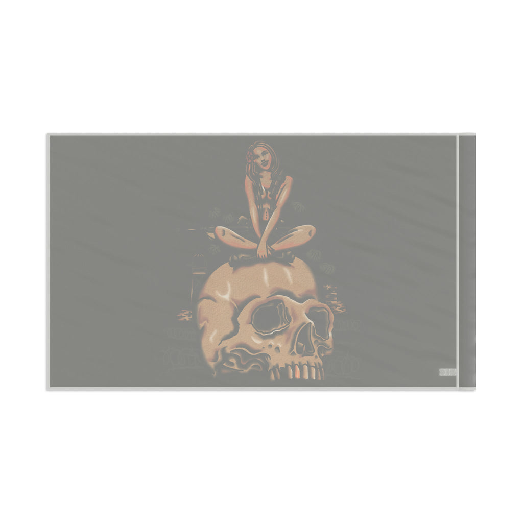Infantry Vietnam Pin-Up On Skull - Flag