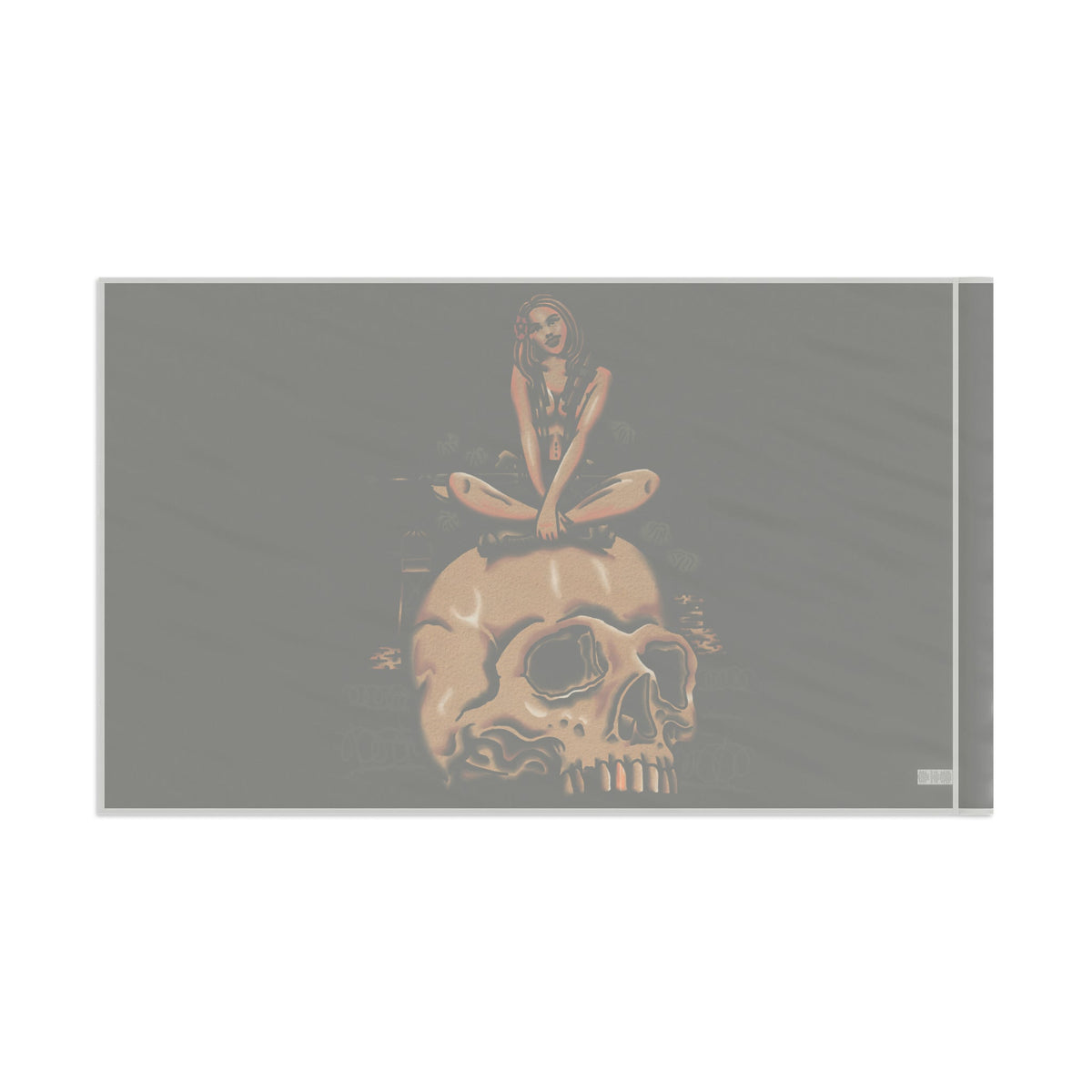 Infantry Vietnam Pin-Up On Skull - Flag