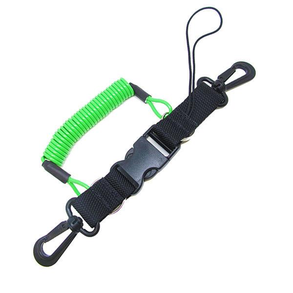 Scuba Diving Dive Snappy Coil Camera Lanyard & Quick Release Buckle, 1.3M Coil