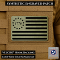 Tactical 1776 America 250th Flag Patch, 2x3" | Made in USA | VELCRO® Brand Hook Backing
