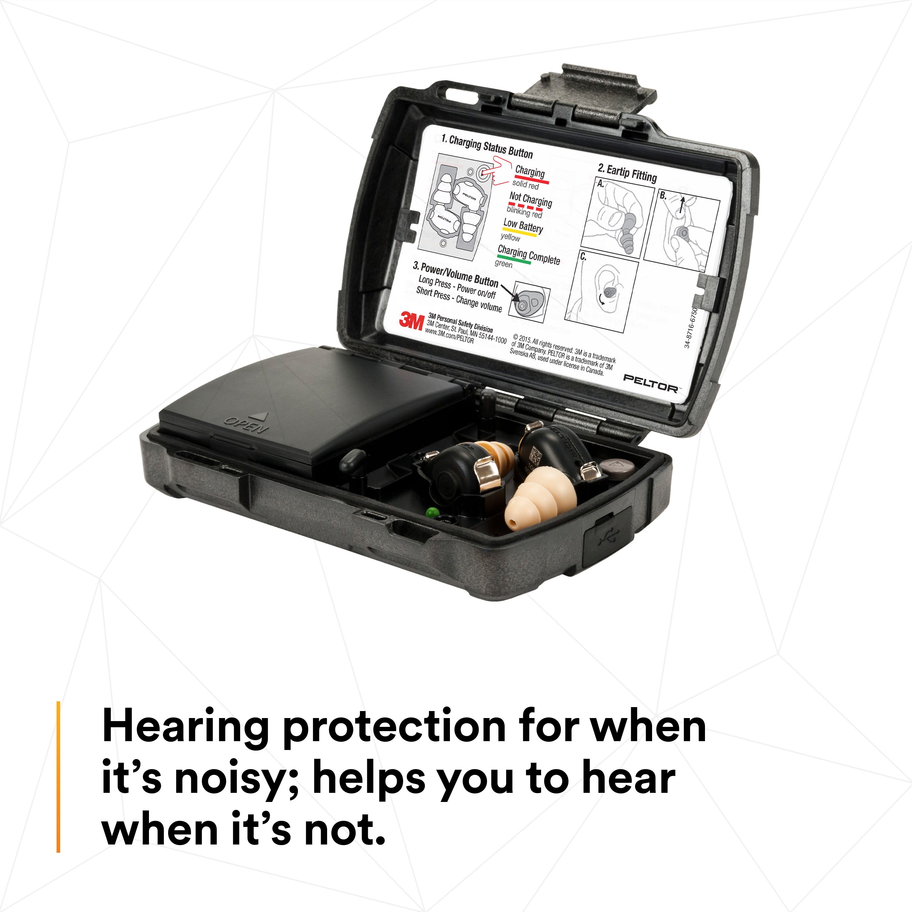 3M Peltor TEP-200 - Ear Protection and Bluetooth Capability w/ 3M Skull Screws