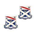 U.S. Army 18th Infantry Regiment - "In Omnia Paratus" crest (pair)