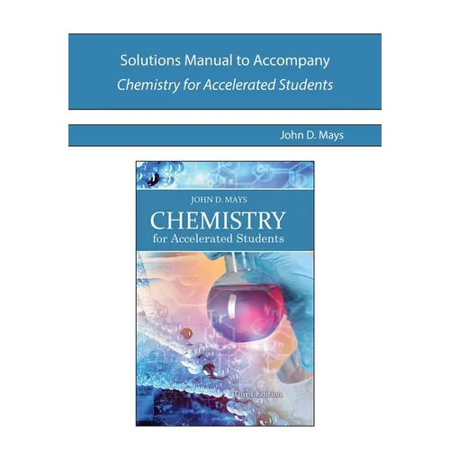 Solutions Manual to Accompany Chemistry for Accelerated Students - Paperback