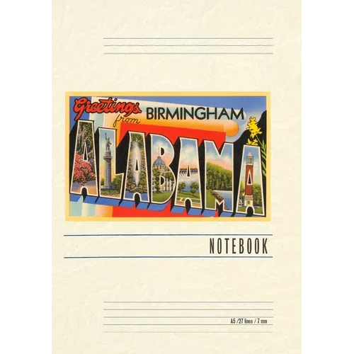Vintage Lined Notebook Greetings from Birmingham, Alabama - Paperback