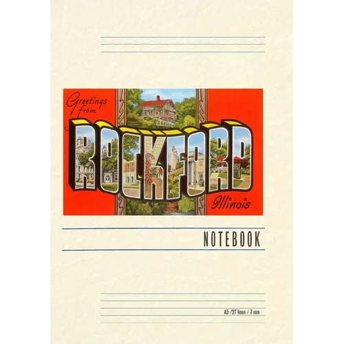 Vintage Lined Notebook Greetings from Rockford, Illinois - Paperback