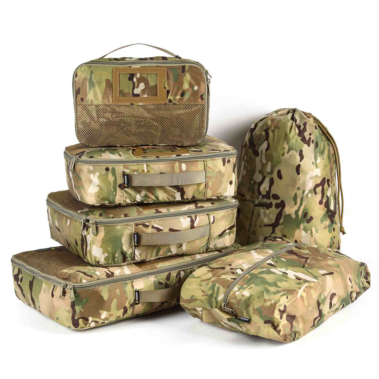 Votagoo Tactical Packing Cubes 6 Packs Lightweight Luggage Set Packing