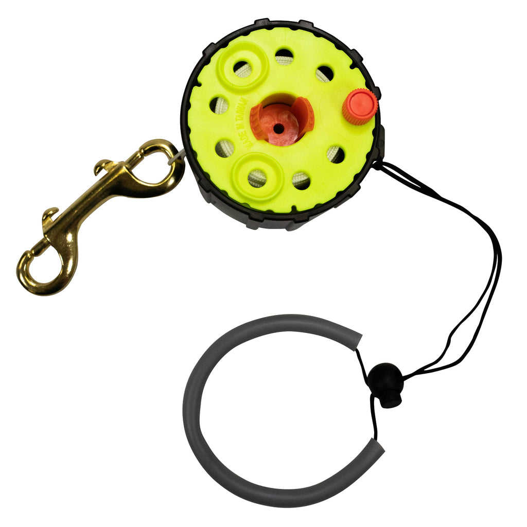 Scuba Dive 100FT Finger Reel Spool w/ Spin/Lock Latch, and Lanyard