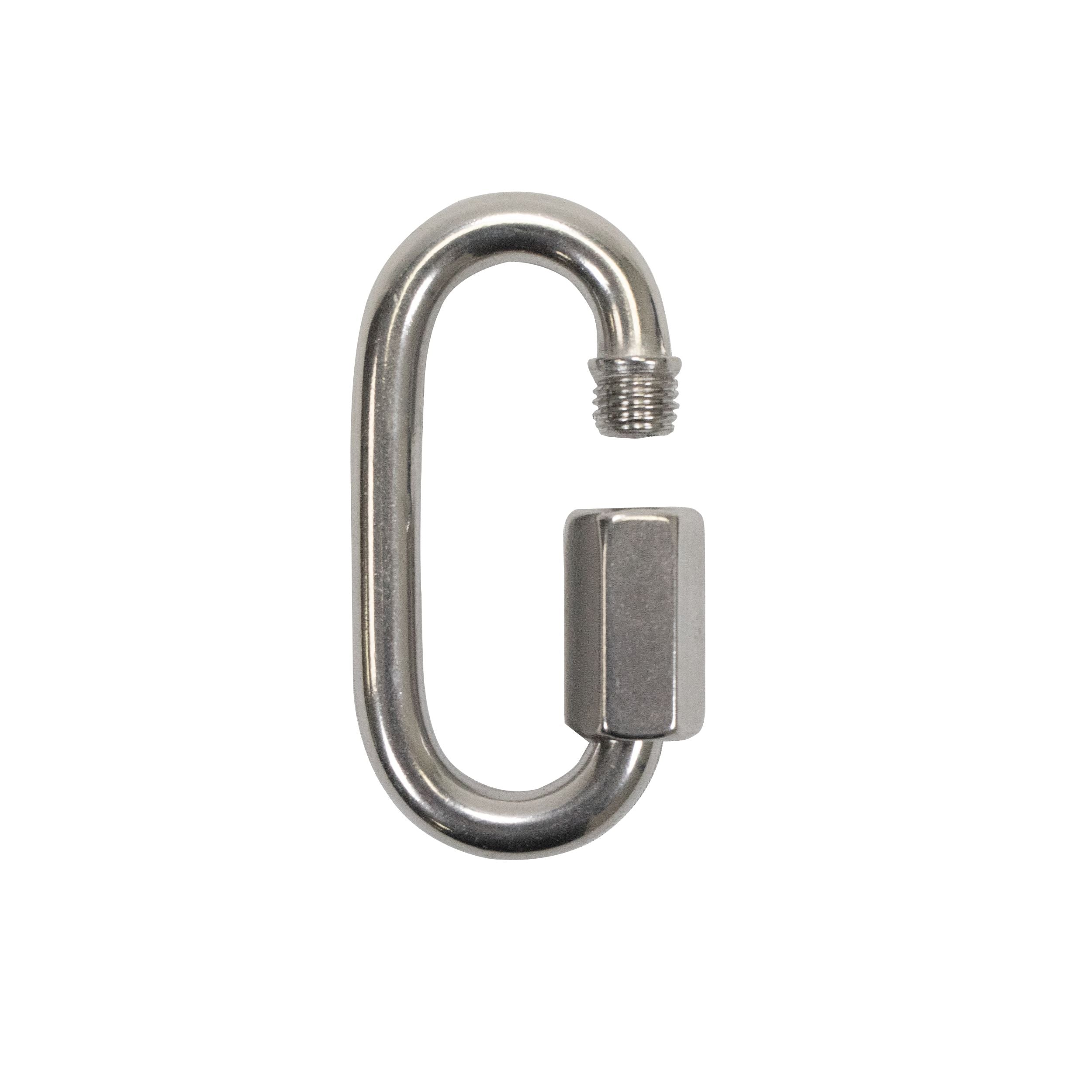 Scuba Choice 7cm SS Oval Quick Link Carabiner W/ Screw 9mm Opening