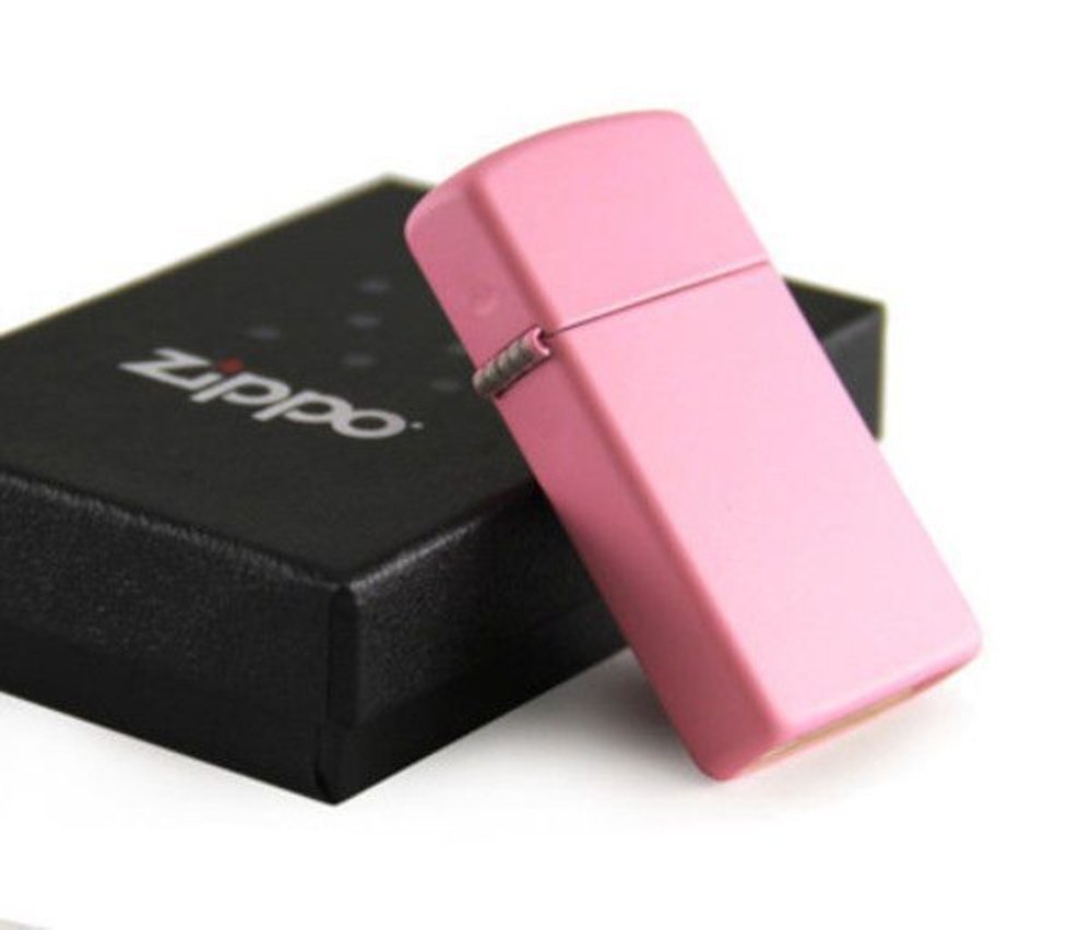 Zippo Slim Pink Matte Lighter #1638