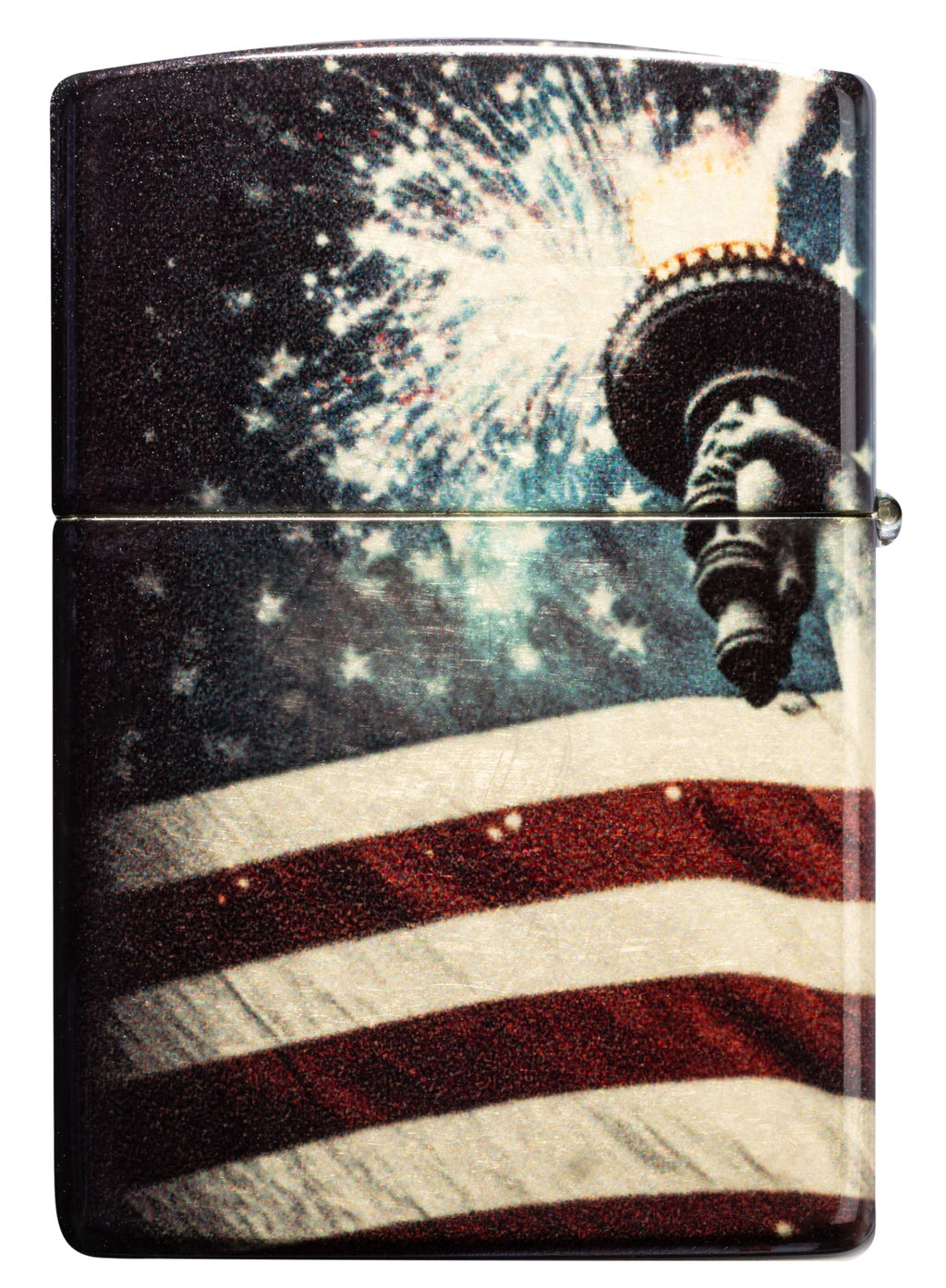 Zippo Statue of Liberty Patriotic, 540 Tumbled Brass Lighter #47186