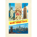 Vintage Lined Notebook Scenes, Greetings from New York City